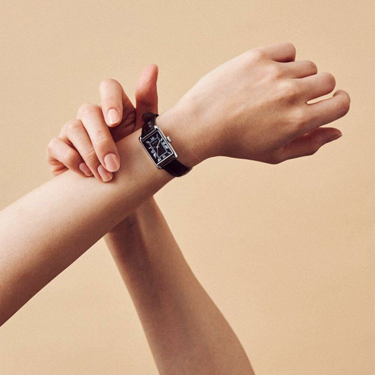 MATOW | マトウ Tsuki 朧月 -おぼろづき- / スクエア シルバー レザー ノワール