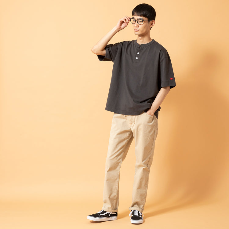 Healthknit | ヘルスニット オープンエンドドライ ワイドヘンリーネック半袖Tシャツ