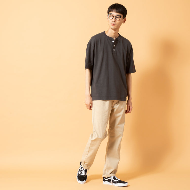 Healthknit | ヘルスニット オープンエンドドライ ワイドヘンリーネック半袖Tシャツ