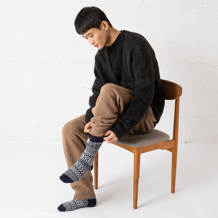 NISHIGUCHI KUTSUSHITA | ニシグチクツシタ ウールジャガードソックスM