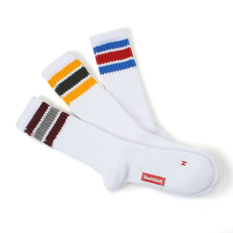 Healthknit | ヘルスニット 配色3本ライン 3Pソックス