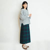Glen Fyne | グレン ファイン LaLa Begin別注 着丈にこだわったチェックプリーツラップスカート