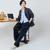 モデル身長 166cm(着用サイズ25),UNIVERSAL OVERALLのLaLa Begin別注 大人のツヤ生地オフィサージャケット,https://market.e-begin.jp/products/dre_uni1185n_lala