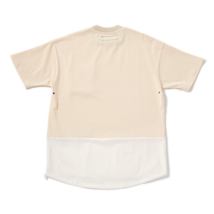 JRD by JARLD | ジェイアールディー バイ ジャールド 異素材ポケット ドロップショルダーTシャツ