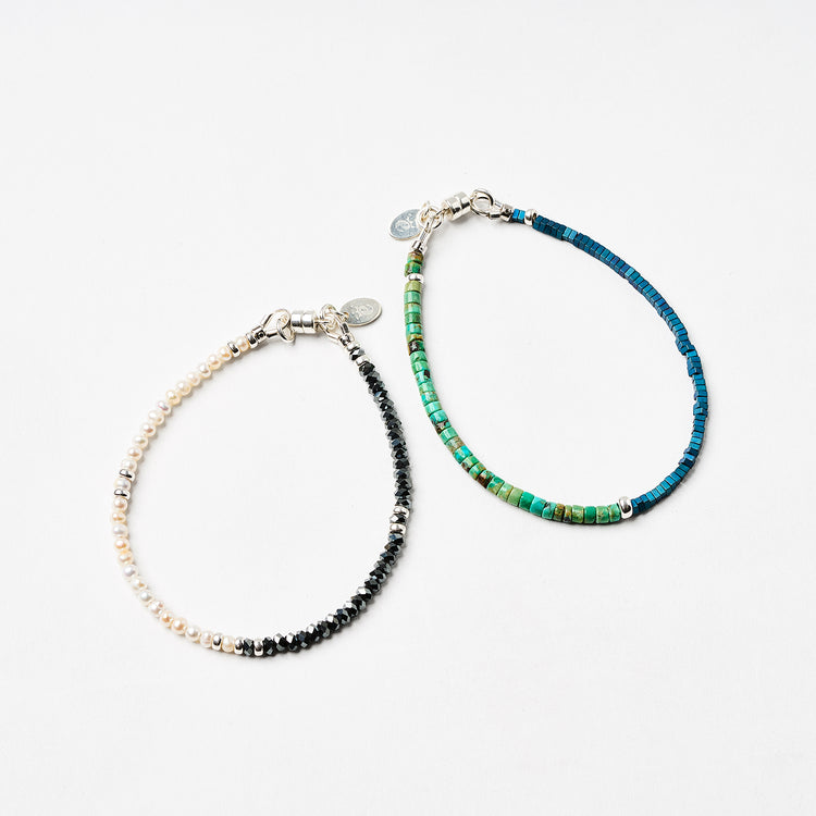 esperanto | エスペラント Begin別注 ヘマタイトチタニウム×ターコイズ グッドラックブレス