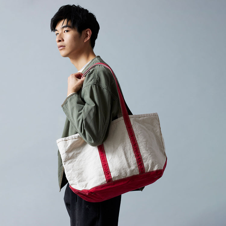 L.L.Bean×REMI RELIEF×Begin | エルエルビーン×レミレリーフ×ビギン Begin別注 ボート・アンド・トート 30年ヴィンテージフィニッシュ ロングハンドル Large