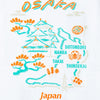 (白)Osaka No.04 大阪ノ地図 バックプリント