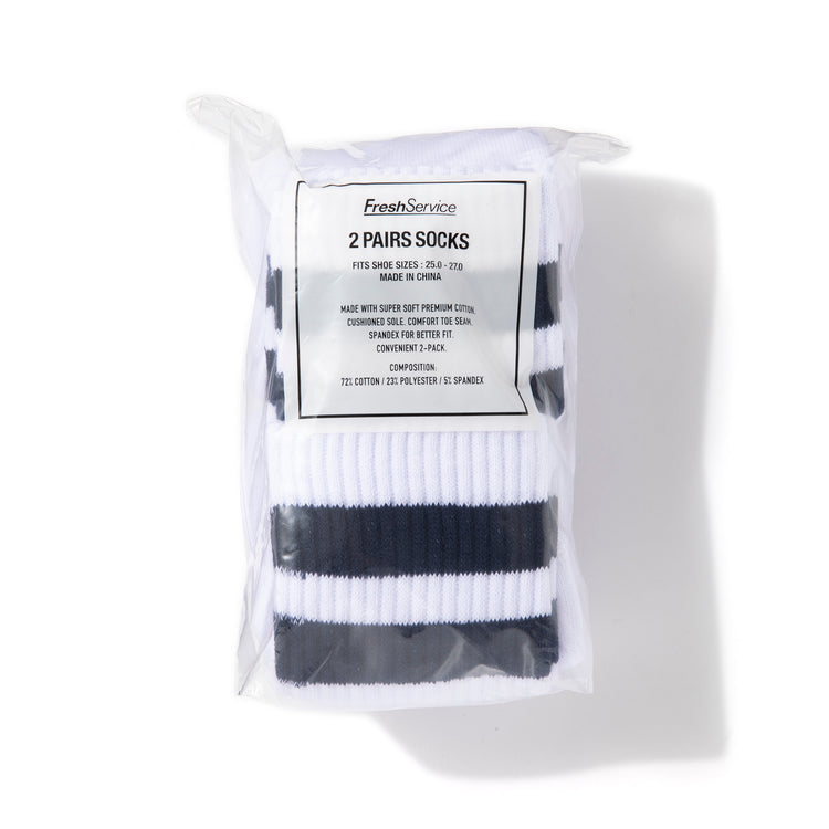 FreshService | フレッシュサービス 2-PACK LINE CREW SOCKS