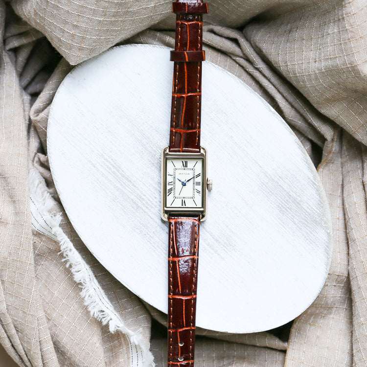 MATOW | マトウ Tsuki 朧月 -おぼろづき- / スクエア ローズゴールド レザー