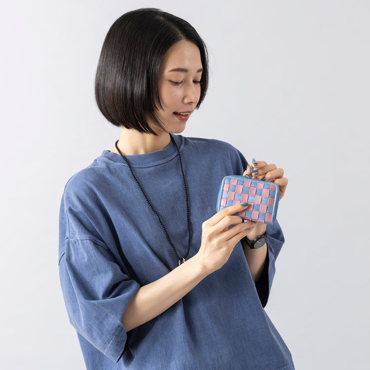 Double Quotes | ダブルクオーツ チェッカーボードカードウォレット