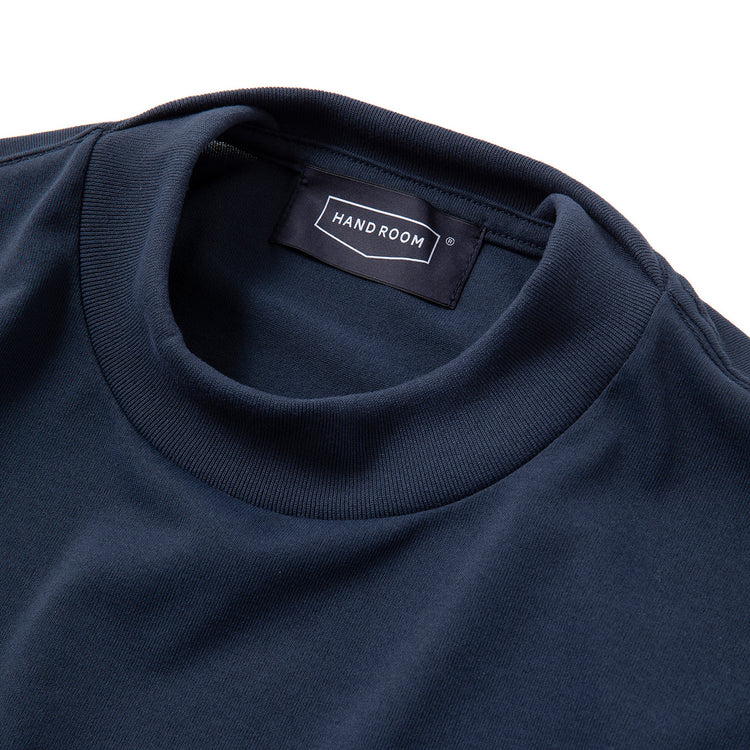 HANDROOM | ハンドルーム　POLYESTER COTTON FEEL MOCK NECK T-SHIRT