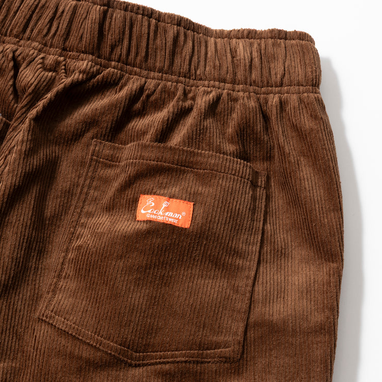 Cookman | クックマン Chef Pants Semiwide Black Belt Corduroy