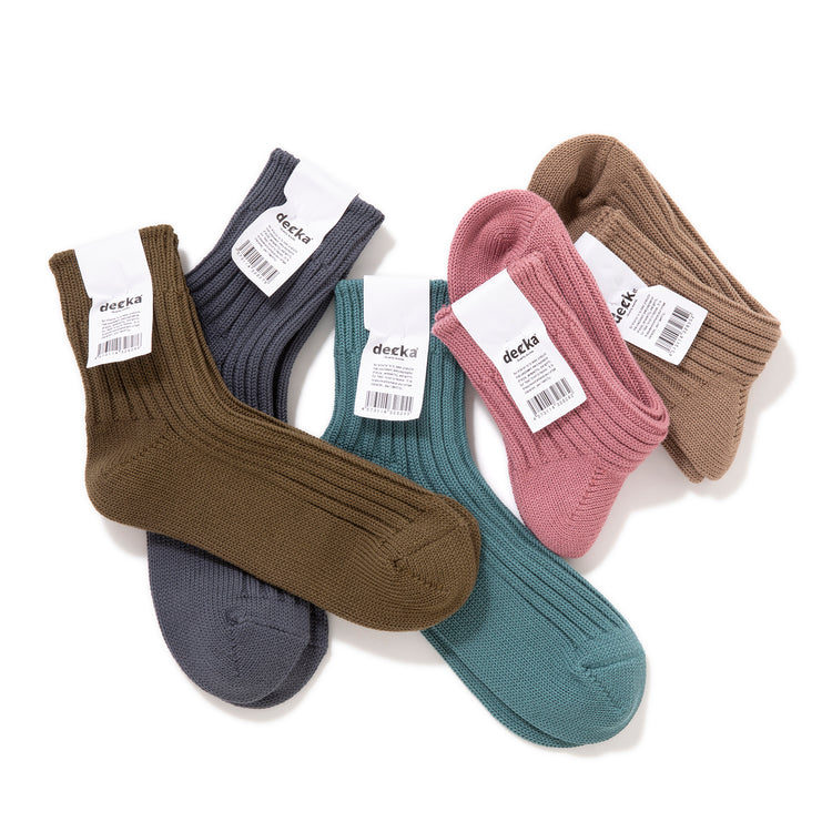 decka quality socks | デカ クォリティソックス Low Gauge Rib Socks Short Length 2nd Collection