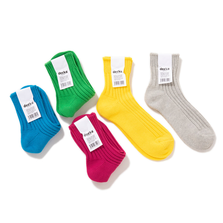 decka quality socks | デカ クォリティソックス　Low Gauge Rib Socks Short Length 3rd Collection