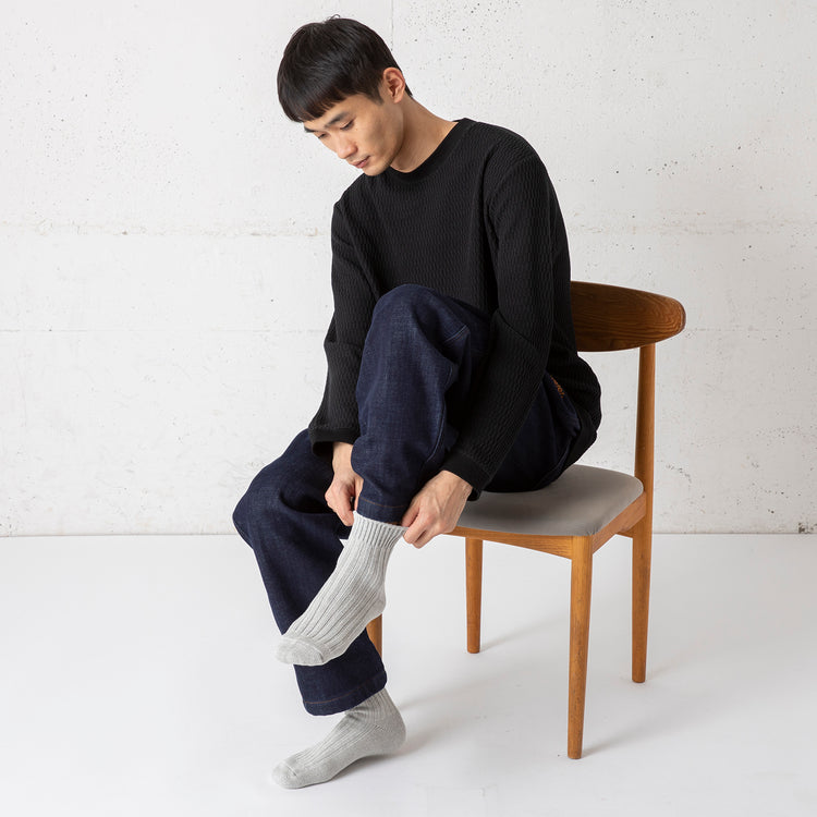 decka quality socks | デカ クォリティソックス　Low Gauge Rib Socks Short Length 3rd Collection