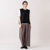 モデル身長 163cm,lelillのほそ見えリバースウィーブT|HEAVENLYのCotton Linen Canvas Wide Straight Pants,https://market.e-begin.jp/products/ana_lel0747q_lala|https://market.e-begin.jp/products/dlt_hvr0017u_lala