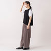 モデル身長 163cm,lelillのほそ見えリバースウィーブT|HEAVENLYのCotton Linen Canvas Wide Straight Pants,https://market.e-begin.jp/products/ana_lel0747q_lala|https://market.e-begin.jp/products/dlt_hvr0017u_lala
