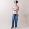 モデル身長 165cm,HEAVENLYのCotton CS 5Sleeve T-Shirt|caquのFSリネンワイドフレア|rapiécageのプチメタルコードチョーカー|rapiécageのダブルUラインイヤカフ,hhttps://market.e-begin.jp/products/tan_caq0739q_lala|https://market.e-begin.jp/products/rdx_rpc0105u_lala|https://market.e-begin.jp/products/rdx_rpc0110u_lala