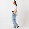 モデル身長165cm,COVEROSS WのHEAT SHIELD DENIM|Organic handloomのHOHEN|Taaiiのベネチアンチェーンスリムネックレス,https://market.e-begin.jp/products/hab_cvw0386s_lala|https://market.e-begin.jp/products/sed_ogh0415u_lala|https://market.e-begin.jp/products/tii_tii1120n_lala