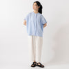 モデル身長165cm,HEAVENLYのLinen Frenchsleeve Wide Shirt|Organic handloomのHOHEN|Taaiiのベネチアンチェーンスリムネックレス,https://market.e-begin.jp/products/dlt_hvr0400u_lala|https://market.e-begin.jp/products/sed_ogh0415u_lala|https://market.e-begin.jp/products/tii_tii1120n_lala