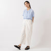 モデル身長165cm,HEAVENLYのLinen Frenchsleeve Wide Shirt|Organic handloomのHOHEN|Taaiiのベネチアンチェーンスリムネックレス,https://market.e-begin.jp/products/dlt_hvr0400u_lala|https://market.e-begin.jp/products/sed_ogh0415u_lala|https://market.e-begin.jp/products/tii_tii1120n_lala