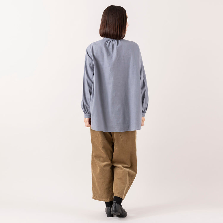 モデル身長163cm,HEAVENLYのCotton Linen Frillneck Blouse|HEAVENLYのCorduroy Front Pocket Pants|facciamoのMeringa(メリンガ)|rapiécageの1TOPガラスパールネックレス,https://market.e-begin.jp/products/dlt_hvr1184s_lala|https://market.e-begin.jp/products/dlt_hvr1185s_lala|https://market.e-begin.jp/products/are_fac0636k_lala|https://market.e-begin.jp/products/rdx_rpc0795s_lala