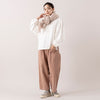 モデル身長163cm,MANONのGATHER SLEEVE LS TEE|HEAVENLYのCorduroy Front Pocket Pants|Moonstarのローバスケットヴィンテージグレー|Finissageのソリッドペールストール,https://market.e-begin.jp/products/mks_mnn1173s_lala|https://market.e-begin.jp/products/dlt_hvr1185s_lala|https://market.e-begin.jp/products/mns_mns0286o_lala|https://market.e-begin.jp/products/hem_fns1203s_lala
