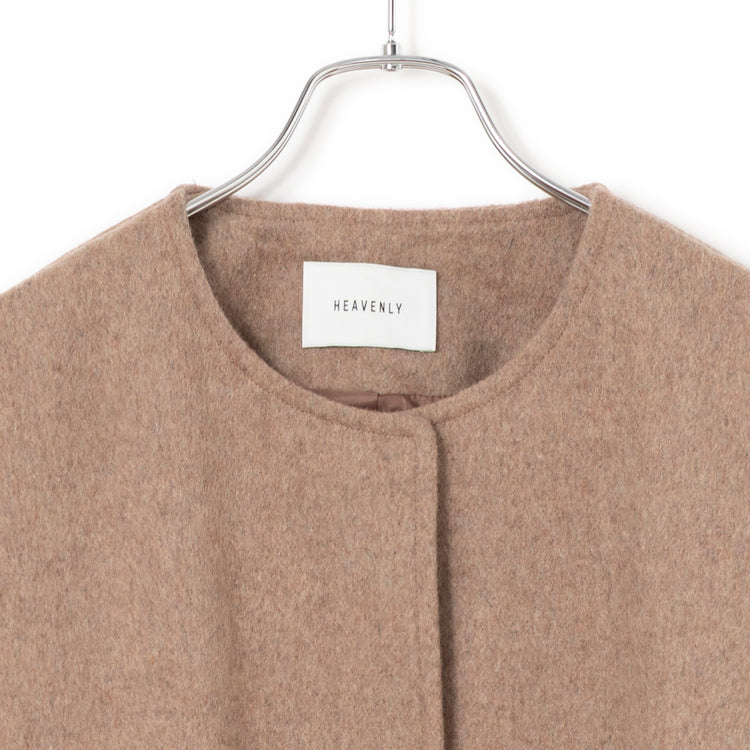 HEAVENLY | ヘブンリー Wool Mix Nocollar Short Coat