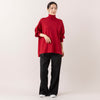 モデル身長163cm,HEAVENLYのAcrylic Wool Knit Turtleneck Pullover|Wranglerのタックフレアランチャーパンツ|NEI/NORのスクエアチャームピアス,https://market.e-begin.jp/products/dlt_hvr1188s_lala|https://market.e-begin.jp/products/edw_wrn1025p_lala|https://market.e-begin.jp/products/ris_ner0789s_lala