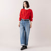 モデル身長163cm,HEAVENLYのWool Mix Smooth Knit Cardigan|WHITE MAILSのタートルネック|caquのFSワイドボーイズ,https://market.e-begin.jp/products/dlt_hvr1189s_lala|https://market.e-begin.jp/products/hrt_wns0730n_lala|https://market.e-begin.jp/products/tan_caq1164s_lala