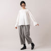 モデル身長165cm,uncinqのCotton 100/2Broad Frill Pullover|facciamoのMeringa(メリンガ),https://market.e-begin.jp/products/dlt_unc1544s_lala|https://market.e-begin.jp/products/are_fac0636k_lala