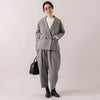 モデル身長165cm,uncinqのMelange Ox Tailored Jacket|uncinqのCotton 100/2Broad Frill Pullover|TIDEWAYのワントーンモスボストンM|facciamoのMeringa(メリンガ),https://market.e-begin.jp/products/dlt_unc1003l_lala|https://market.e-begin.jp/products/dlt_unc1544s_lala|https://market.e-begin.jp/products/snk_tid0874p_lala|https://market.e-begin.jp/products/are_fac0636k_lala