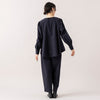 ネイビー着用 モデル身長165cm,uncinqのWeather Stretch Tapered Easy Pants|facciamoのMeringa(メリンガ),https://market.e-begin.jp/products/dlt_unc1543s_lala|https://market.e-begin.jp/products/are_fac0636k_lala