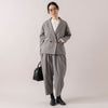 モデル身長165cm,uncinqのMelange Ox Tailored Jacket|uncinqのMelange Ox Tuck Cropped Pants|TIDEWAYのワントーンモスボストンM|facciamoのMeringa(メリンガ),https://market.e-begin.jp/products/dlt_unc1003l_lala|https://market.e-begin.jp/products/dlt_unc1535s_lala|https://market.e-begin.jp/products/snk_tid0874p_lala|https://market.e-begin.jp/products/are_fac0636k_lala