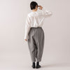 モデル身長165cm,uncinqのMelange Ox Tuck Cropped Pants|facciamoのMeringa(メリンガ),https://market.e-begin.jp/products/dlt_unc1535s_lala|https://market.e-begin.jp/products/are_fac0636k_lala