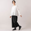 モデル身長165cm,uncinqのTropical Stretch Tuck Easy Pants|facciamoのMeringa(メリンガ),https://market.e-begin.jp/products/dlt_unc1537s_lala|https://market.e-begin.jp/products/are_fac0636k_lala