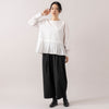 モデル身長165cm,uncinqのTropical Stretch Tuck Easy Pants|facciamoのMeringa(メリンガ),https://market.e-begin.jp/products/dlt_unc1537s_lala|https://market.e-begin.jp/products/are_fac0636k_lala