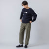 着用サイズM (モデル身長163cm),ARCH&LINEのOG COTTON IʼM KNIT|MOONSTARのオールネイビーのスエードLOAFY,https://market.e-begin.jp/products/ach_ach0261p_lala|https://market.e-begin.jp/products/mns_mns0147p_lala