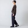 モデル身長163cm,NARU FACTORYのclassic天竺 長袖PO|WESTWOOD OUTFITTERSの涼ふわデニムのタックパンツ|MOONSTARのオールネイビーのコットンスエードLOAFY,https://market.e-begin.jp/products/mdm_nar0030p_lala|https://market.e-begin.jp/products/kai_wwo0150q_lala|https://market.e-begin.jp/products/mns_mns0147p_lala