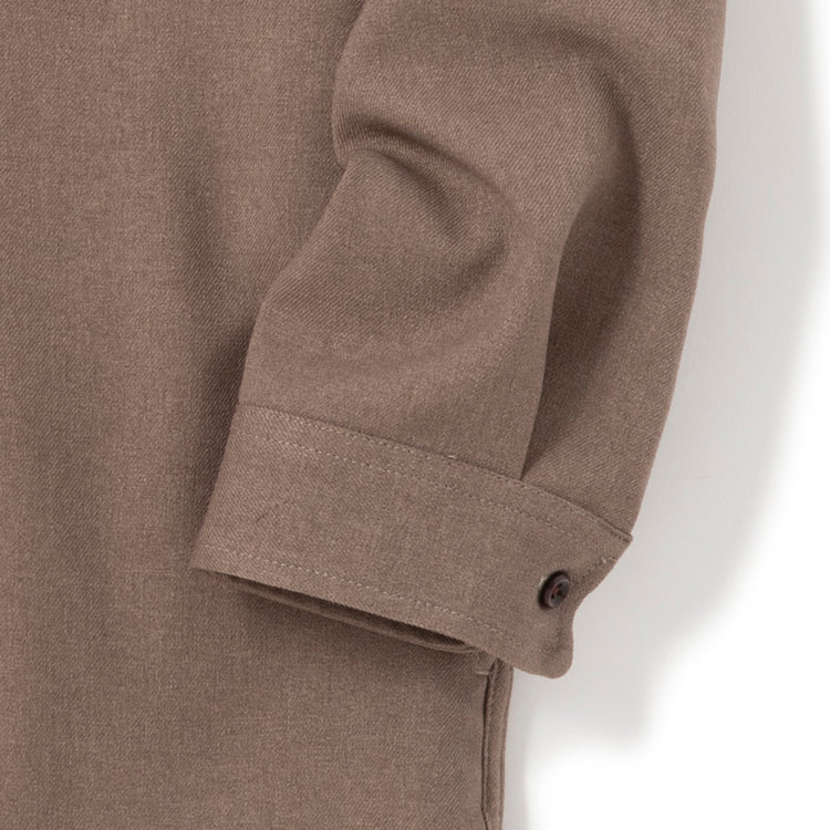 ALLOWED TO UNFOLD | アロウド トゥ アンフォールド　ラナテック素材 リブ衿シャツジャケット