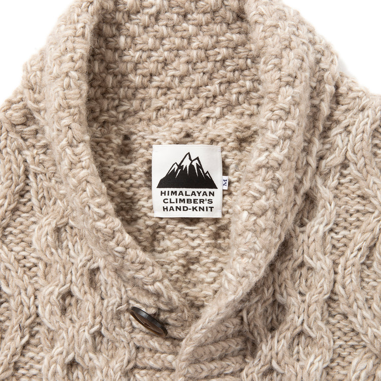 HIMALAYAN CLIMBER'S HAND-KNIT | ヒマラヤン クライマーズ ハンドニット 手編みショール衿カーディガン