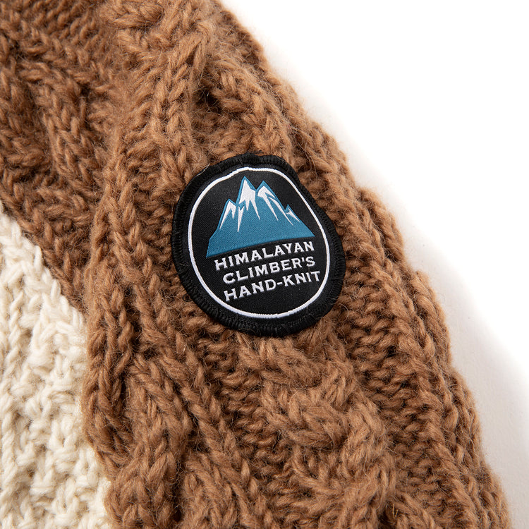 HIMALAYAN CLIMBER'S HAND-KNIT | ヒマラヤン クライマーズ ハンドニット 手編み色切り替えクルーカーディガン