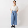 モデル身長165cm,HEAVENLYのLinen Frenchsleeve Wide Shirt|TUTIE.のコットンリネンデニムタックパンツ|Organic handloomのGURKHA PLATFORM|MASTER&Co.のクウォーターメッシュレザーベルト|Taaiiのベネチアンチェーンスリムネックレス,https://market.e-begin.jp/products/dlt_hvr0400u_lala|https://market.e-begin.jp/products/equ_tte0274u_lala|https://market.e-begin.jp/products/sed_ogh0417u_lala|https://market.e-begin.jp/products/mhg_msc0819p_lala|https://market.e-begin.jp/products/tii_tii1120n_lala