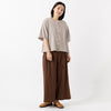 モデル身長163cm,BOYNA×NINA MENKESのNINA MENKES映画Tシャツ|TUTIE.の接触冷感天竺ワイドパンツ|GLENFIELDのシャークソールグルカサンダル|in moodの2連パール×シルバーネックレス,https://market.e-begin.jp/products/byn_bnm0944q_lala|https://market.e-begin.jp/products/equ_tte0490u_lala|https://market.e-begin.jp/products/jal_gfd0391q_lala|https://market.e-begin.jp/products/inm_inm0825p_lala