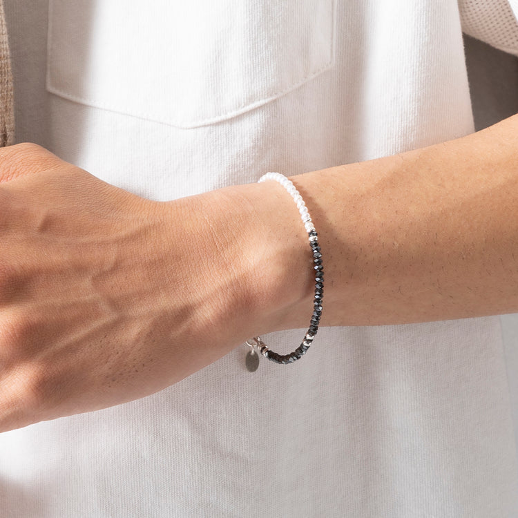 esperanto | エスペラント Begin別注 ヘマタイト×淡水パールグッドラックブレス