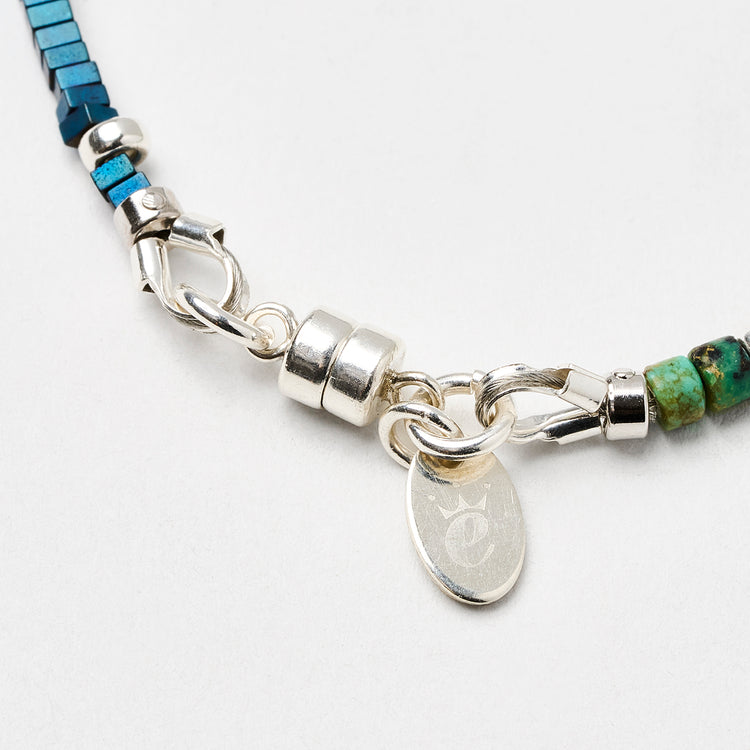 esperanto | エスペラント Begin別注 ヘマタイトチタニウム×ターコイズ グッドラックブレス