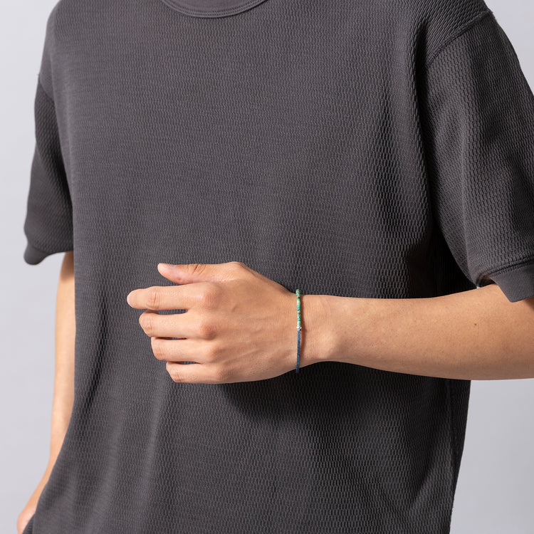 esperanto | エスペラント Begin別注 ヘマタイトチタニウム×ターコイズ グッドラックブレス