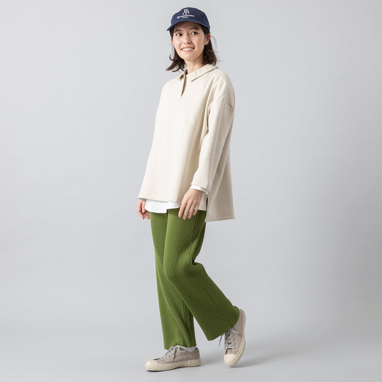 モデル身長160cm,corailのボックスポロPO|Le Melangeのハイツイストジャージーレイヤードプルオーバー|BATONERのSOLID WOOL RIB PANTS|Moonstarのローバスケットヴィンテージグレー|PROGRESS RUNNING CLUBのBADGE Logo Cap,https://market.e-begin.jp/products/etr_cor0890r_lala|https://market.e-begin.jp/products/inf_lem0486r_lala|https://market.e-begin.jp/products/btn_btn0260r_lala|https://market.e-begin.jp/products/mns_mns0286o_lala|https://market.e-begin.jp/products/gra_pgr0248r_lala