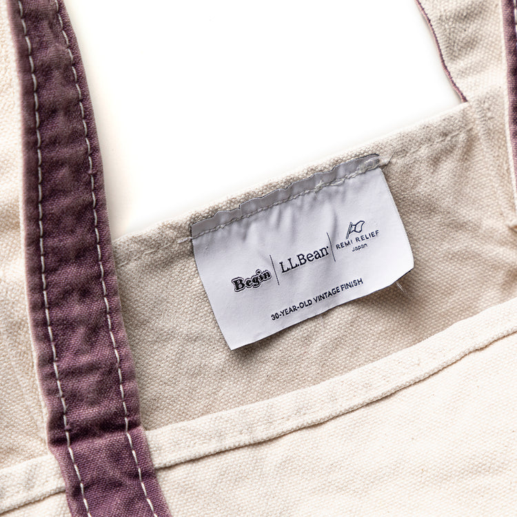 L.L.Bean×REMI RELIEF×Begin | エルエルビーン×レミレリーフ×ビギン Begin別注 ボート・アンド・トート 30年ヴィンテージフィニッシュ ロングハンドル Large