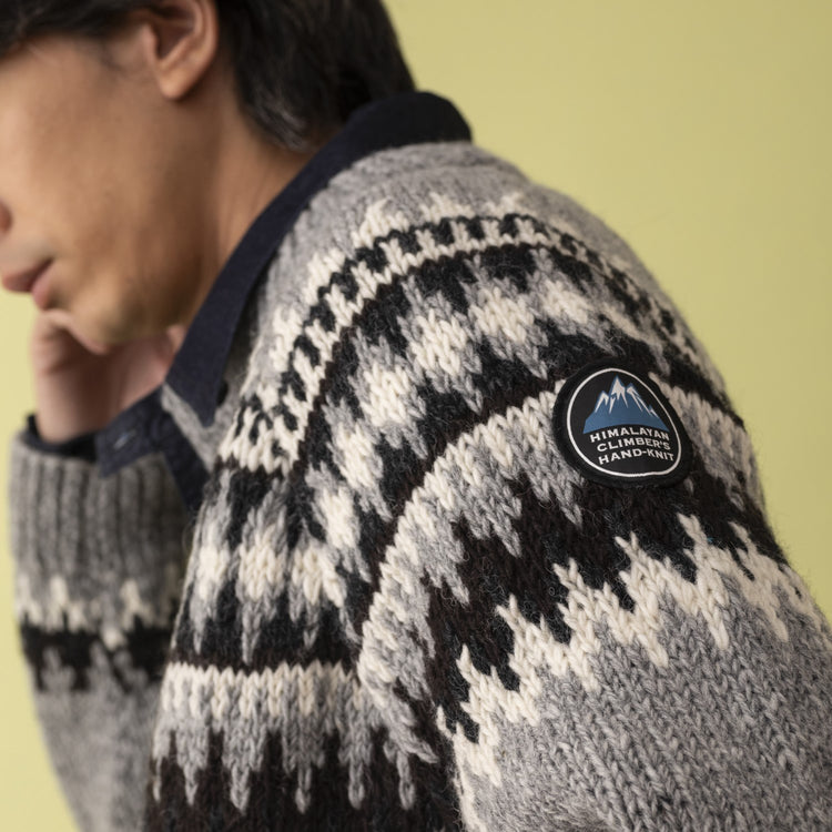 HIMALAYAN CLIMBER'S HAND-KNIT | ヒマラヤン クライマーズ ハンドニット Begin別注 ヒマラヤから“山地”直送のフェアアイル柄カーディガン